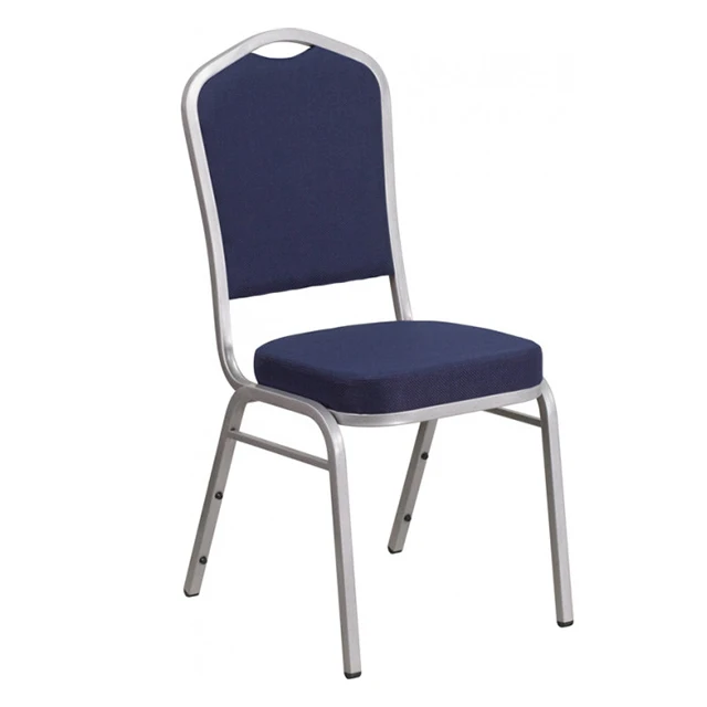 Restaurant High Quality Used Metal Stackable Wedding Event Lecture Hall Steel Navy Hotel Banquet Chairs