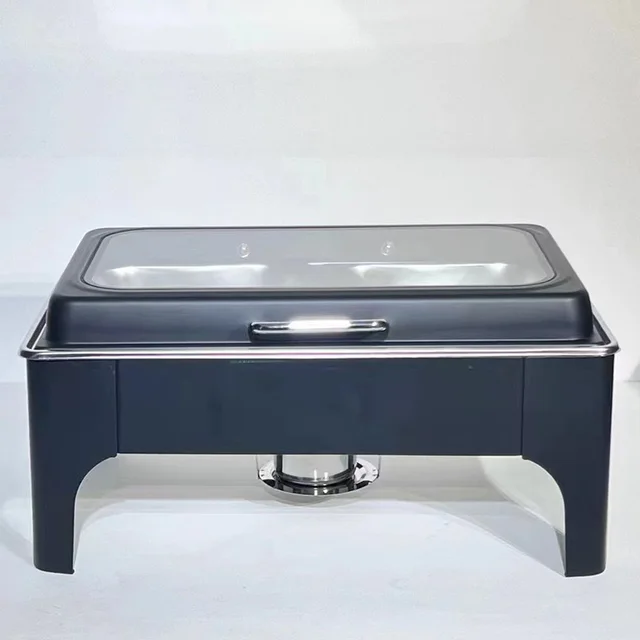 2023 Black chafing dish Buffet 9L Catering equipment Food warmer Restaurant supply display Chefing dish