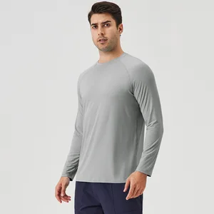 Bnice Loose Men Long Sleeve Gym Tops Sport Fitness Shirt Crew Neck Quick Dry Spandex High Quality TShirts Gym Clothing Wholesale