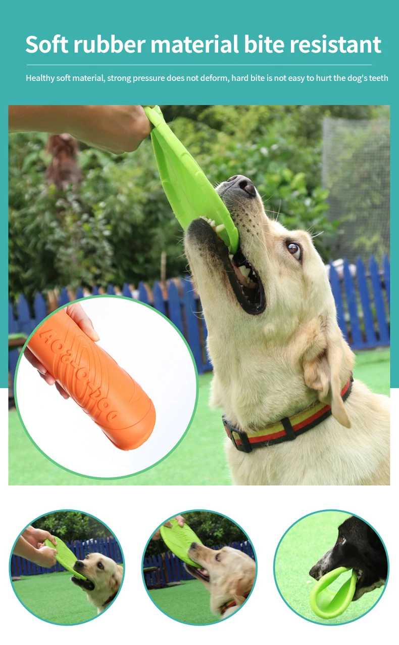 Pet Toy Dog Training Nontoxic Natural Soft Tpr Dog Frisbeed Toy Floats