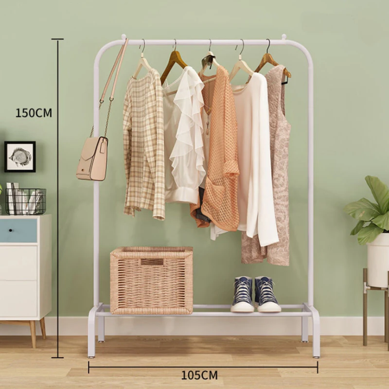 Portable Stainless Steel Hanging Rod Multi-Function Metal Cloth Rack Shoe Rack & Stand for Showroom Display