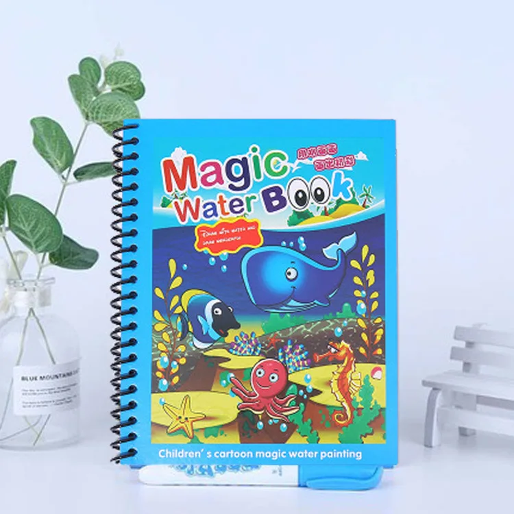 Colourful Magic Water Drawing Book Writing Doodle Book with Magic Pen