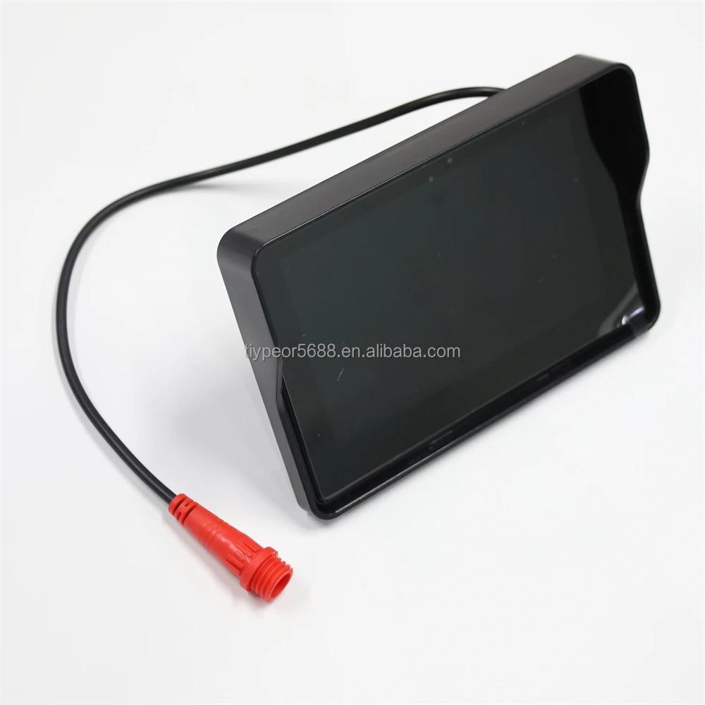 product tiypeor 5 inch motorcycle carplay android auto navigation monitor ips screen portable waterproof display aux bluetooth sd card-4