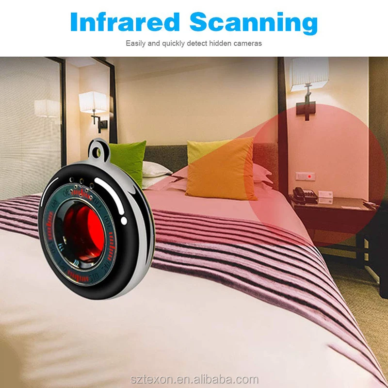 Portable MIni Size Spy Hidden Camera Detector Anti-spy Detector With Flashlight