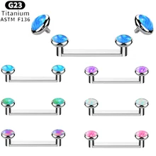 Light luxury Body accessories dazzling Opal Driven nail G23 Titanium anti-allergy Subcutaneous implantation Piercing jewelry