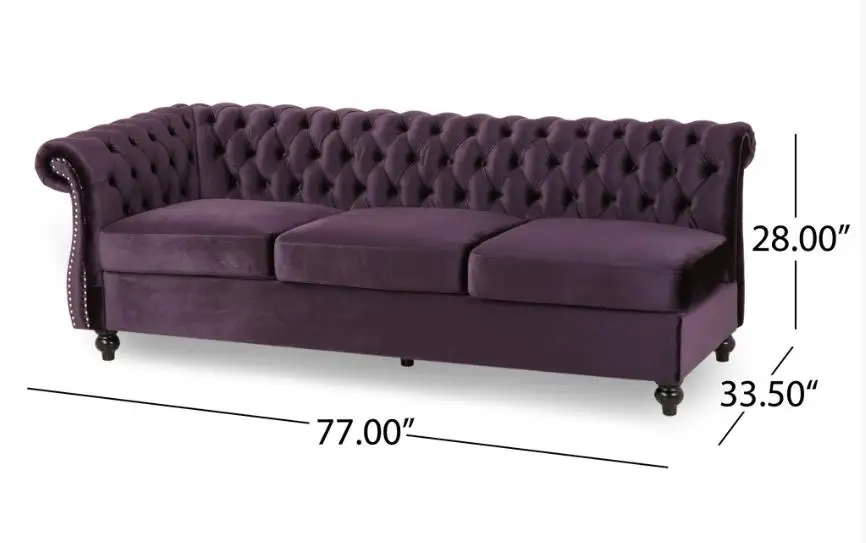 Sectional Modular Sofa Couch Modern 7 Seater Velvet Sectional Corner Chesterfield Sofa Set