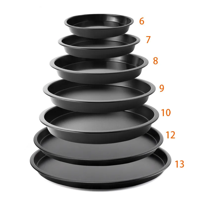 Hot Sale deep Pizza Baking Pans Non Stick Carbon Steel Pizza Tray Pan