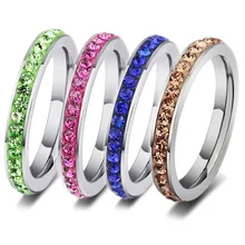 Fashionable Stainless Steel Diamond-encrusted Romantic Wedding Jewelry Stylish Ladies' Rings Non-Fading Couple Rings Engagement