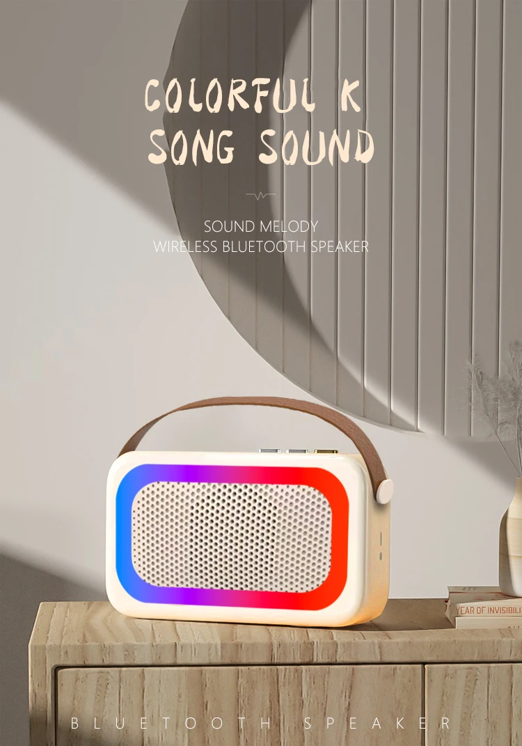 boom box 2 wireless karaoke speaker with led lighting and bluetooth connectivity wireless microphone for home parties