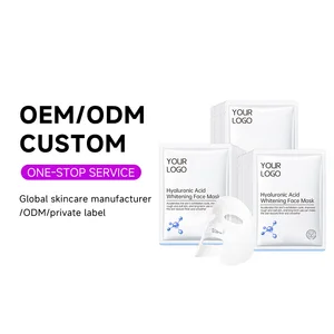 OEM ODM Organic Fruit Face Skin Care Sheet Masks Anti Aging Hydrating Moisturizing Herbal Facial Hyaluronic Acid Whitening Mask
