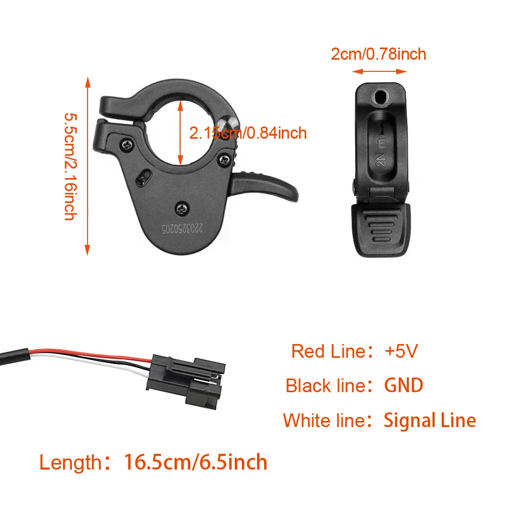 300X Electric Bicycle Speed Controller Kids' Scooter Throttle Switch Connector with Finger Dial Scooter Accessories Parts