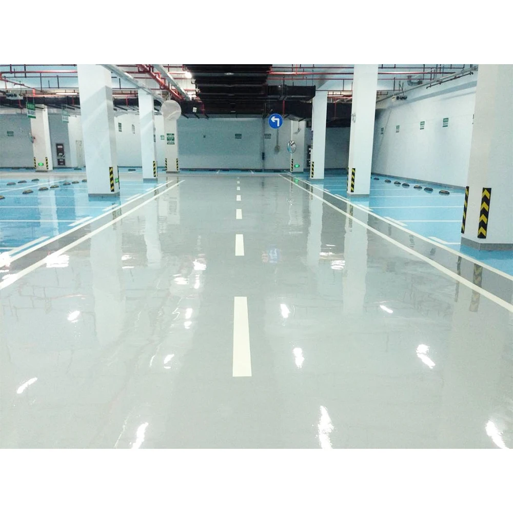 JIANBANG High Gloss Colored Epoxy Resin Floor Paint Concrete Floor Coating Liquid with 12 Months Durability Easy-to-Apply Brush
