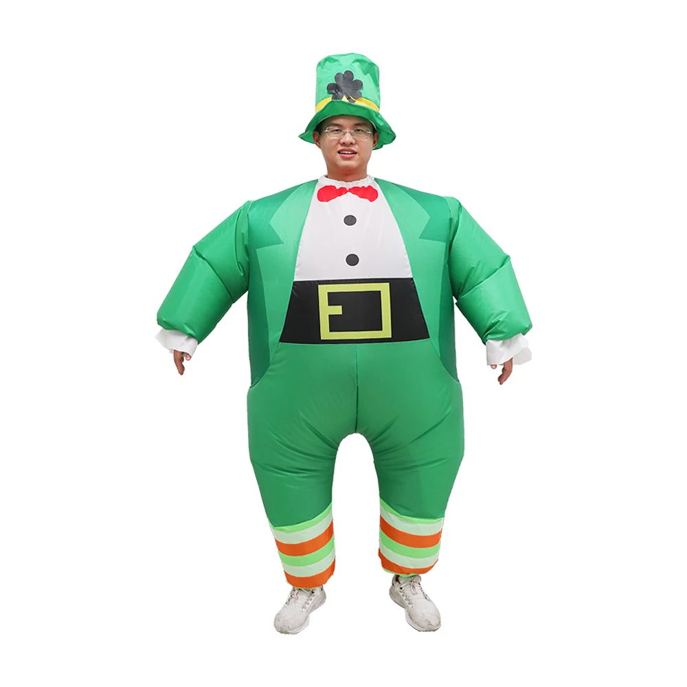 Green Color Ireland St. Patrick's Day Decoration Inflatable Suit Decor  St Patricks Day Inflatable Costume