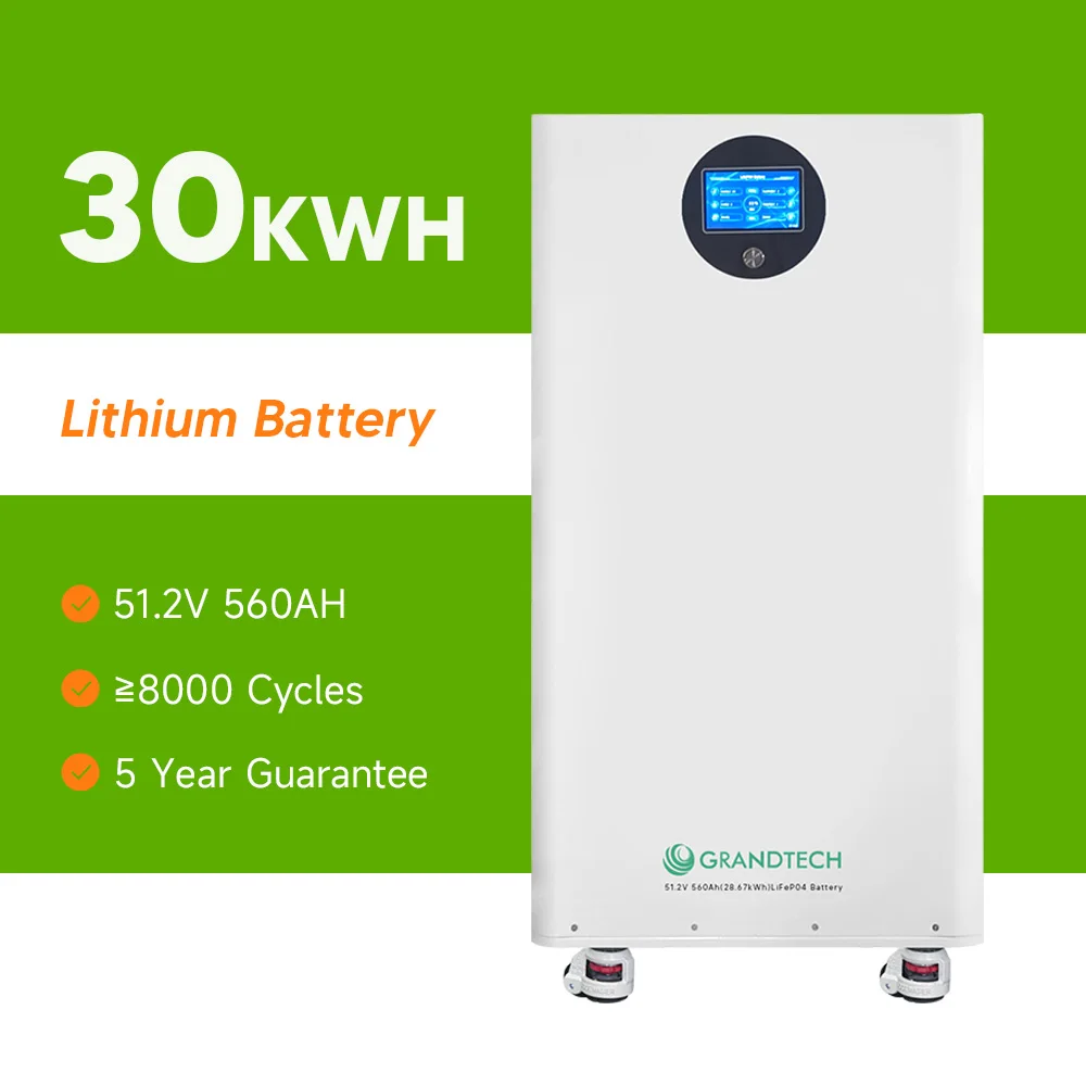 แบตเตอรี่ลิเธียมไลฟ์โพสเฟต (LiFePO4) สำหรับตลาดยุโรปและสหรัฐอเมริกา รุ่นพร้อมสต๊อก แรงดันไฟฟ้า 51.2V ความจุ 30 กิโลวัตต์-ชั่วโมง (kWh) กระแสไฟฟ้า 560Ah และ 314Ah ความจุ 16 กิโลวัตต์-ชั่วโมง (kWh) ระบบ Powerwall / Power Wall แรงดันไฟฟ้า 48V สำหรับบริษัทจัดเก็บพลังงานจากแผงโซลาร์เซลล์