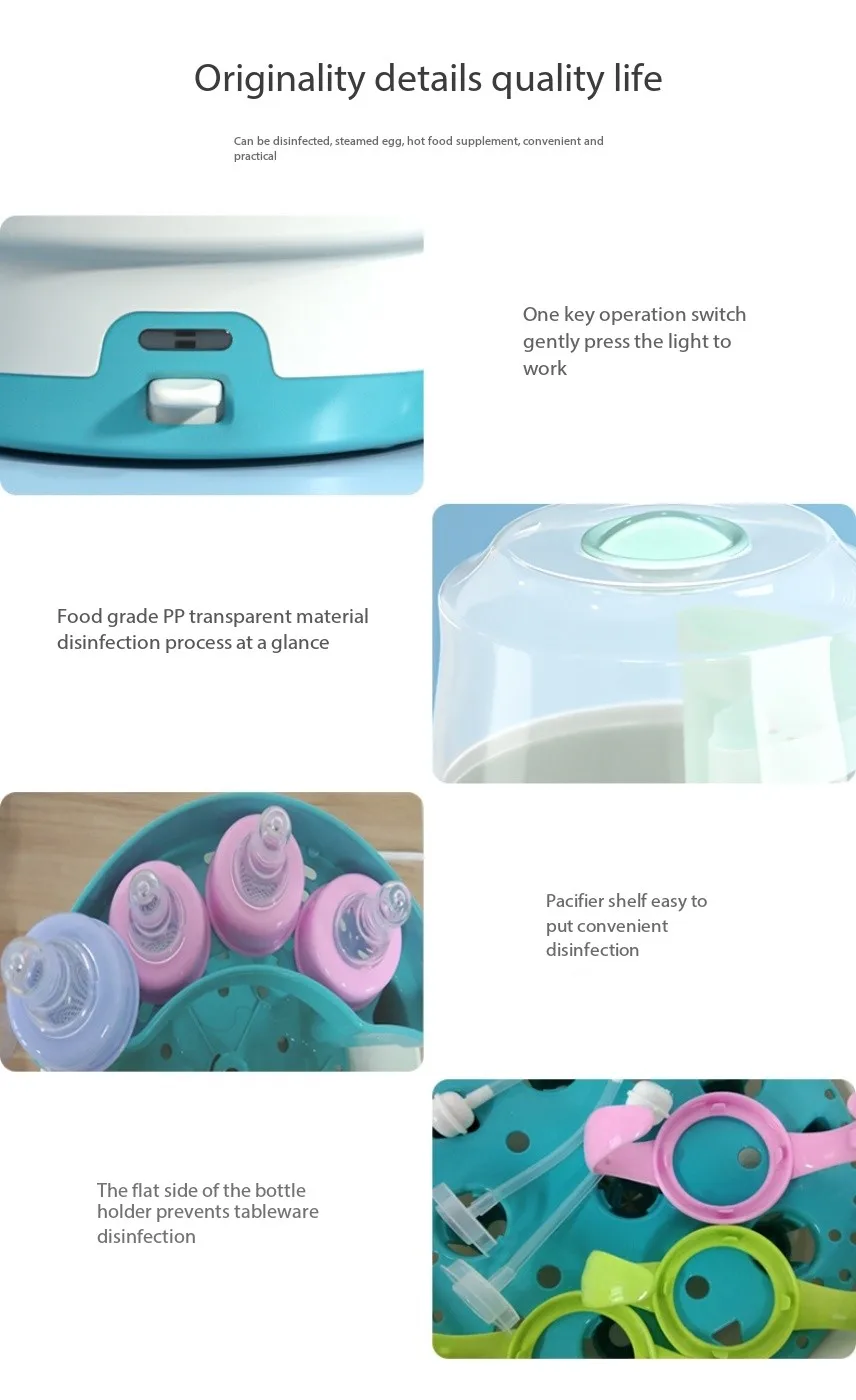 Hot Selling Baby Bottle Sterilizer Smart Anti Boil Dry High Temperature