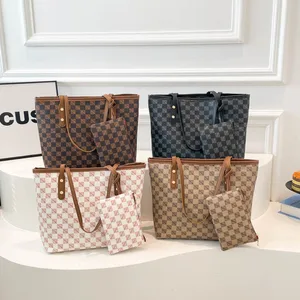 High-Quality Commuting Large Tote Bag Fashionable Print Women's Shoulder Handbag Soft Polyester Lining Bucket Shape