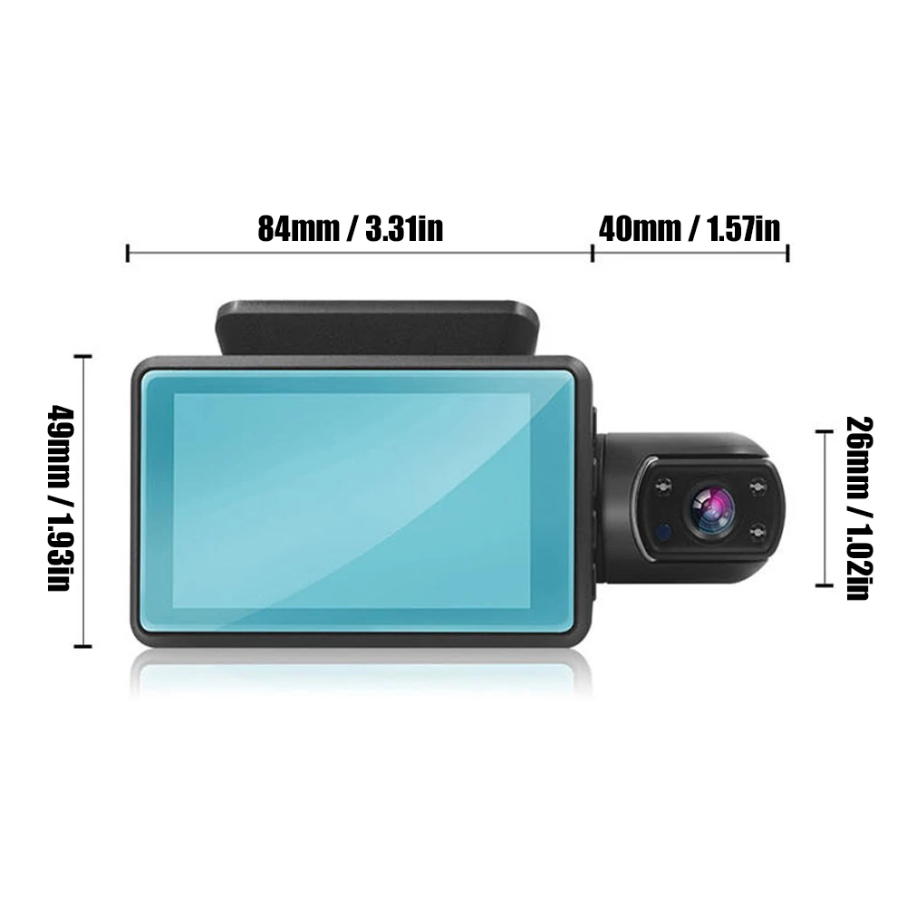 A68 3 inch 110 Degrees Car DVR 1080P HD Parking Monitoring Loop