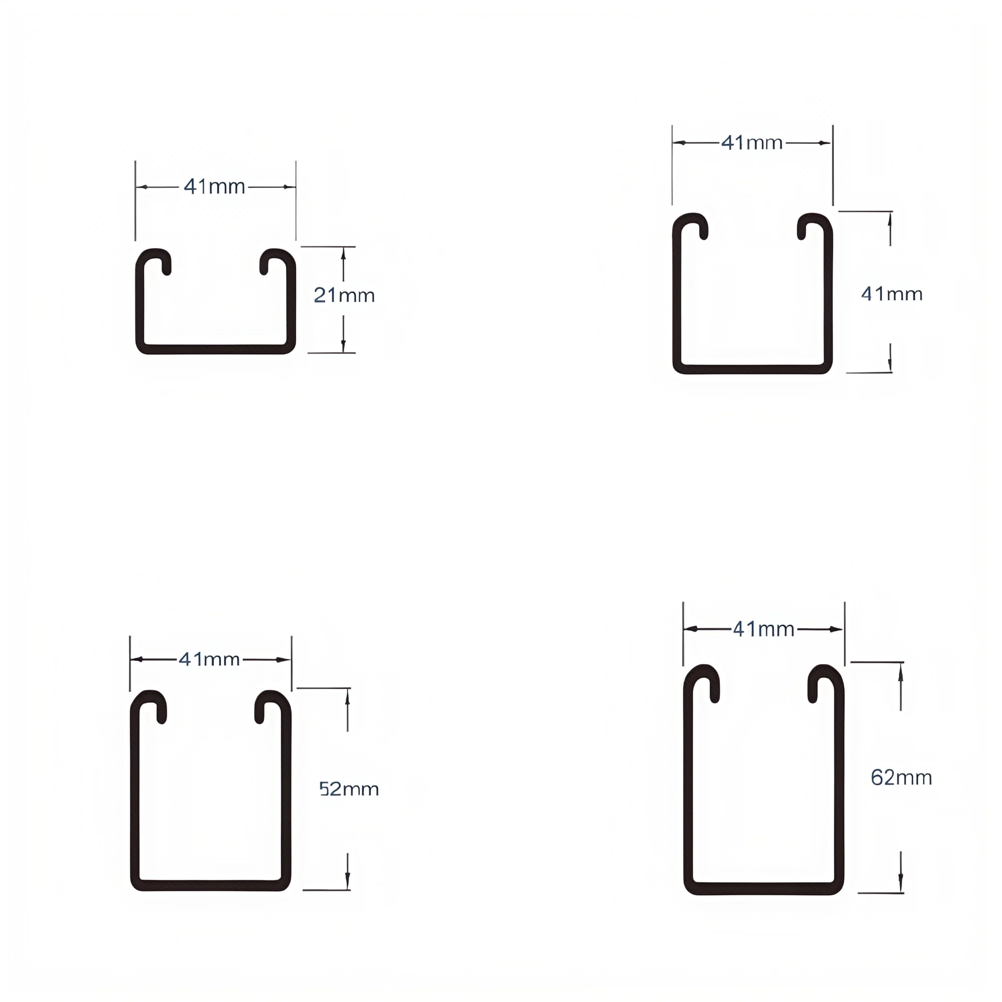 Cold Formed Side Rails Slotted Steel C Channel Carbon Materials Galvanized Rail Cold Formed ...