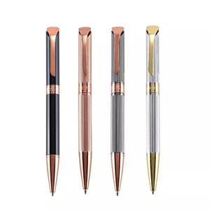 High Quality Luxury  Beautiful Personalized Logo Rose Gold Ball Point Pen Metal