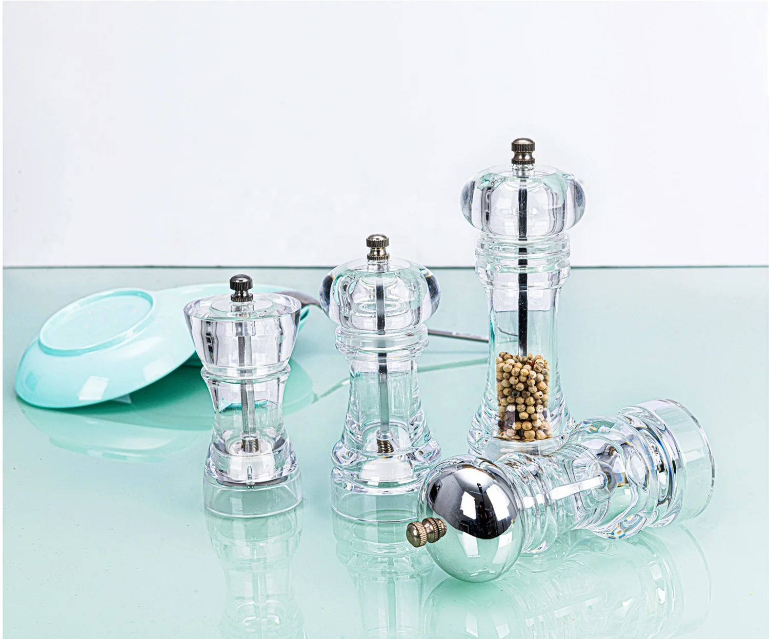 K-1027 горячий продукт, акриловая кухонная мельница, измельчитель, приправа, мельница для соли и перца