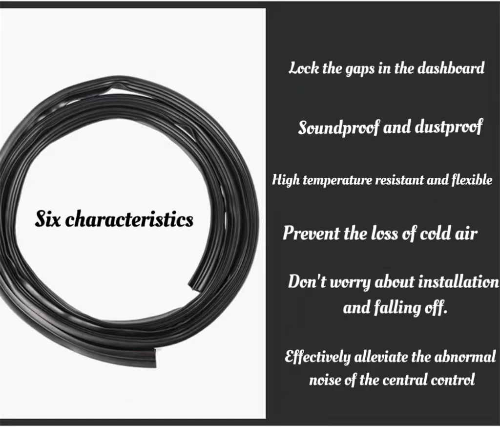 t Shaped Weather Stripping Universal Rubber Seal Protector Guard Strip Car Dustproof Seal Strip for Dashboard and Windshield