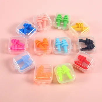 Silicone Noise Reduction Reusable Earplugs for Sleep Swim & Safety Soundproof Hearing Protection Plug