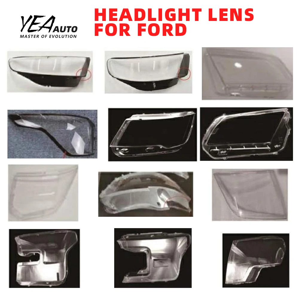 product car headlight cover lens glass lampshade cover lens for ford ecosport focus mondeo mustang light lens cover housing back base-37