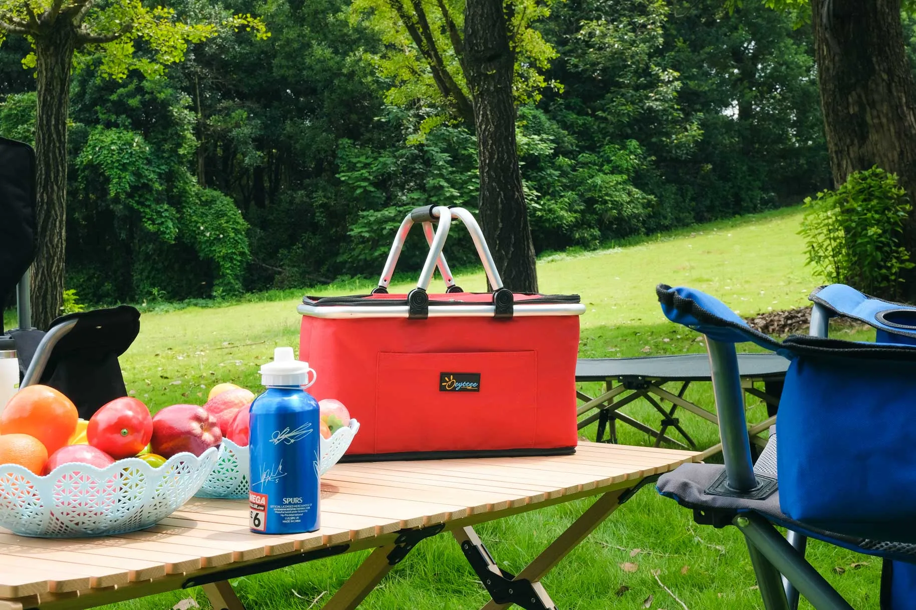 Fashionable Supermarket Foldable Fabric Collapsable Aluminum Folding