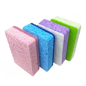 Wood Pulp Dishwashing Sponge Home and Kitchen Bulk Cleaning Sponge Cellulose Sponge with Scouring Pad