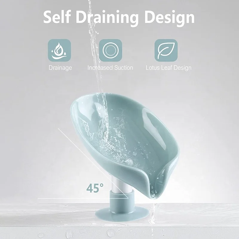 Bathroom Supplies Gadgets Leaf Shape Decorative Drainage Soap Box Drain Soap Holder Drop Shipping