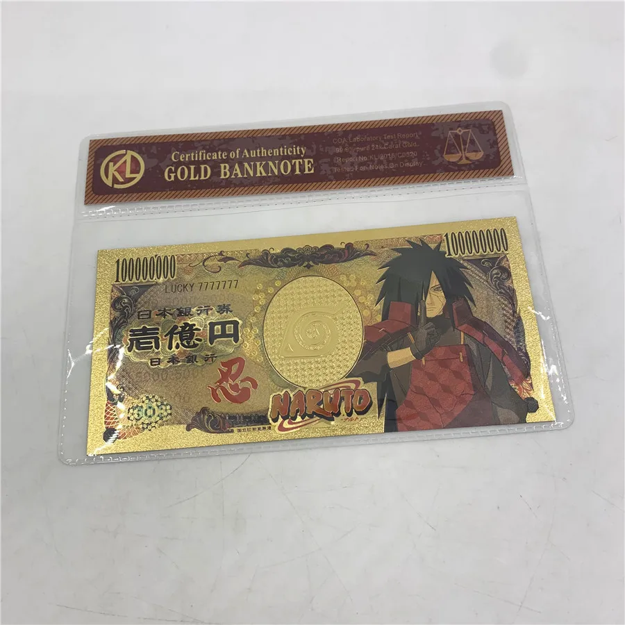 Billets de Banque de Dragon en Feuille d'Or 1000000, Collection de