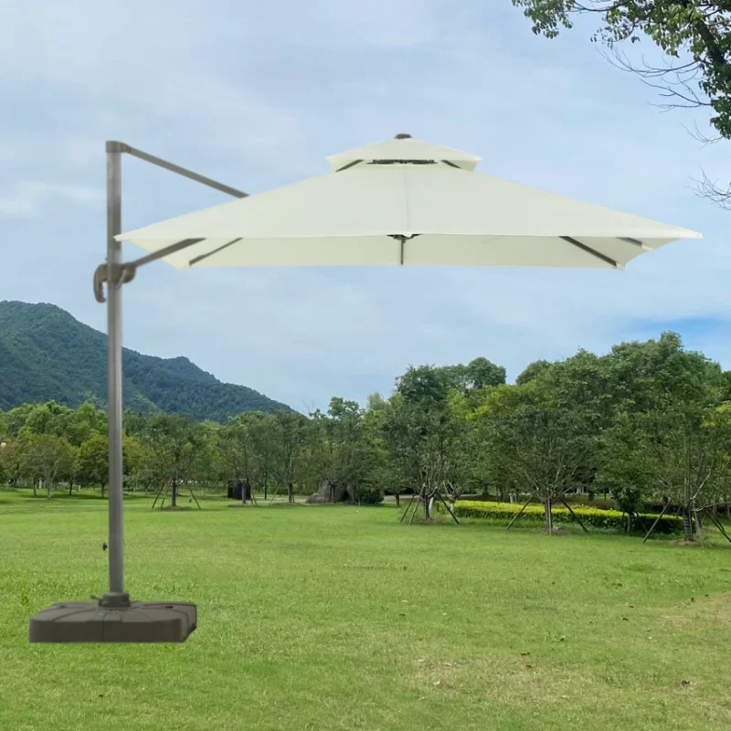 3m*3m Outdoor Metal Furniture Umbrella Rainproof Popular Leisure Design