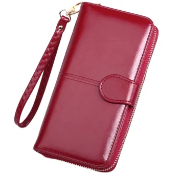 Wholesale Vintage Style Unisex Card Holder Wallet Multi-Color PU Leather Long Clutch for Women Polyester Lining-Factory Price