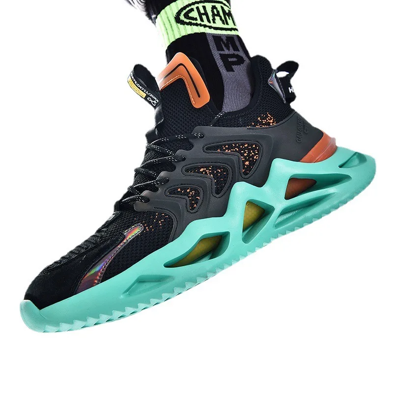 New comfortable men's shoes casual fashion mesh breathable sports running shoes
