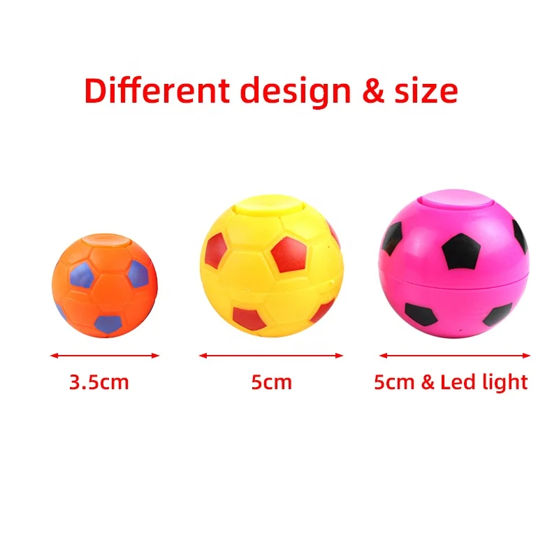 Fidget Spinner Toy Hand Spinner Fidget Toys Soccer Fidget Spinner Finger Hand Focus Spinning Toy Mini Football Shape Stress Ball