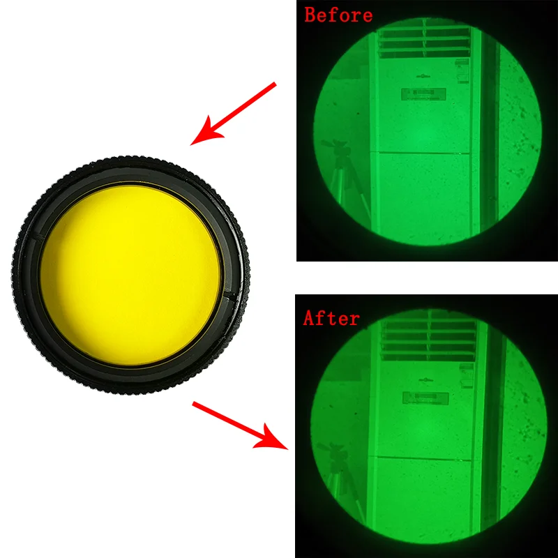 PVS14ナイトビジョンイエロー接眼レンズフィルター接眼レンズ