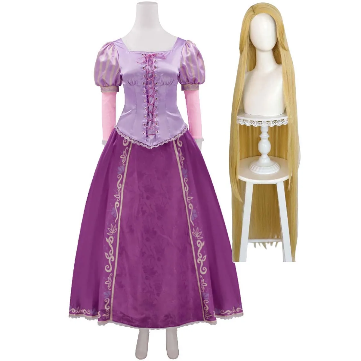 strapless open back dress Rapunzel Costume for Kids | Princess Dress Up main image 0