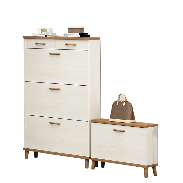 Modern Fashion Wooden Ultra Thin Drawer Shoe Cabinet with 3 Doors Luxury Storage Shoe Cabinet for 24 Pair Shoe Cabinet
