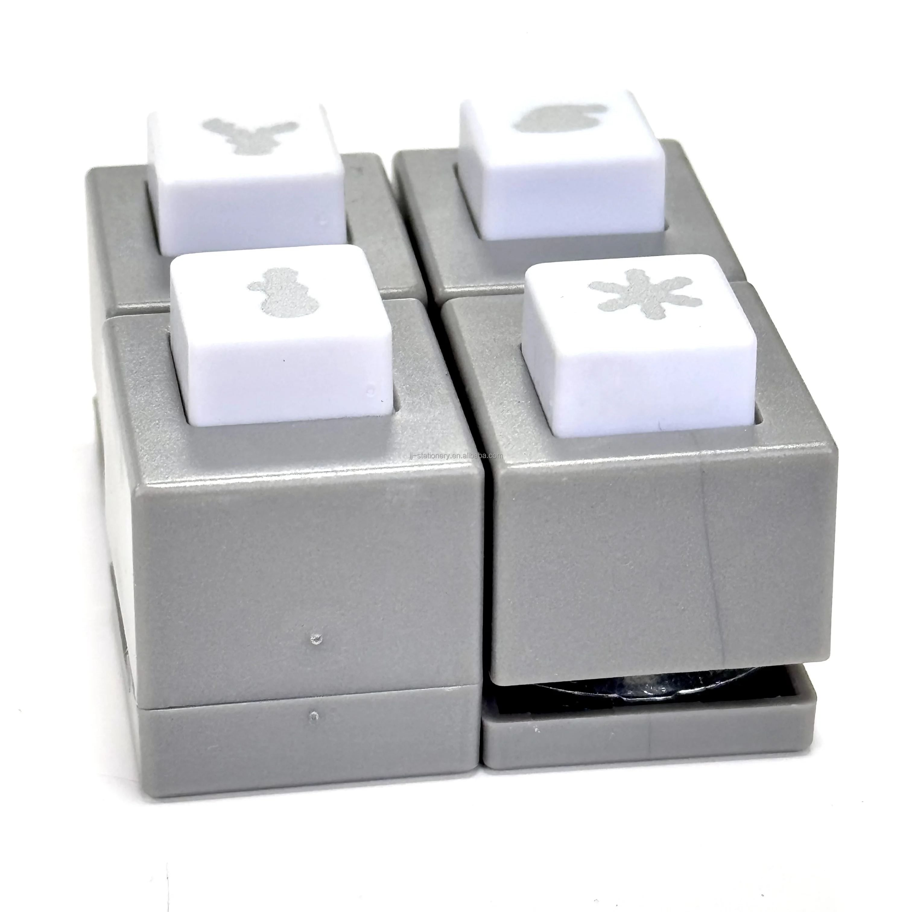 Mini DIY Craft Multiple Sizes Plastic Hole Punch Paper Cutter with Christmas Pattern Staplers