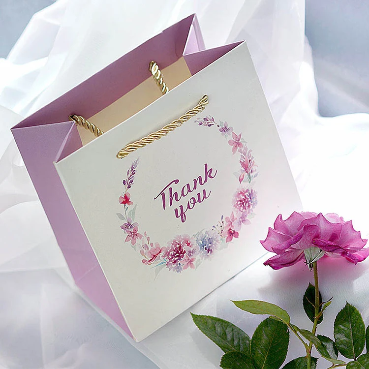 small custom wedding return gift bag jewelry paper bag