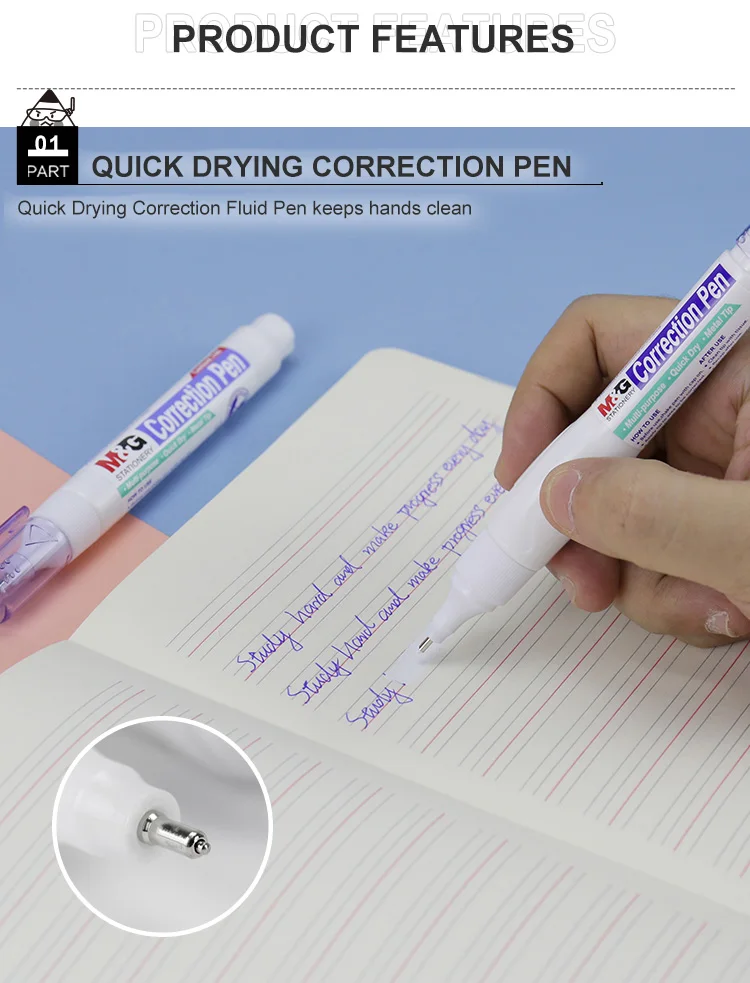 M & G Correction Pen 5 Ml Fluid Correctors Student Correction Pen