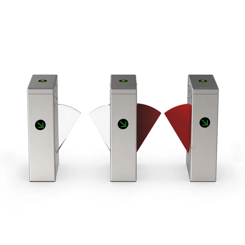 Portable Flap Turnstile With Ticket System Flap Barrier Gate Use for Office Building Entrance
