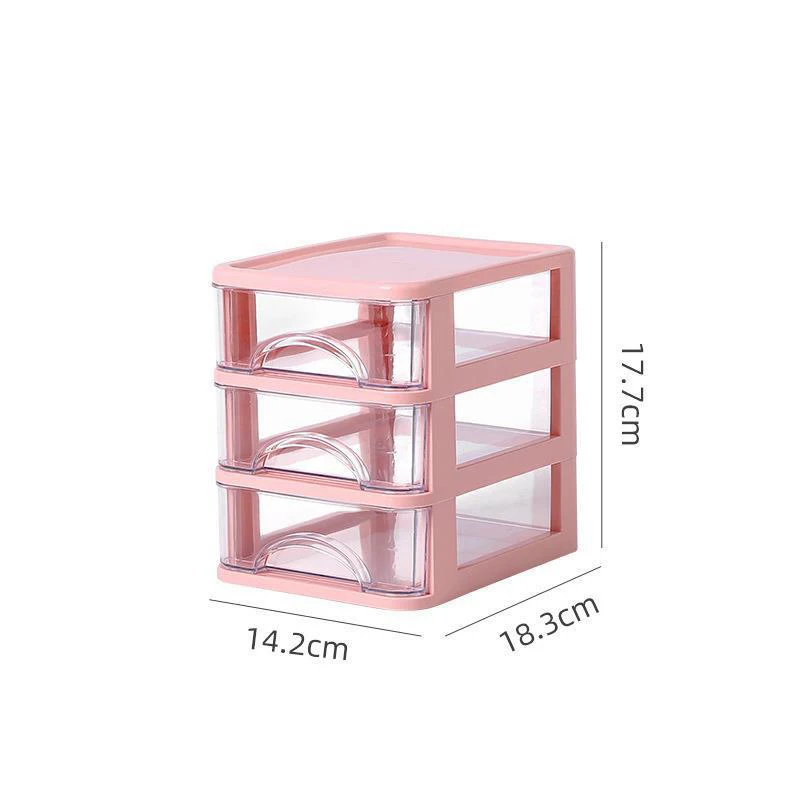 Choice Fun PP Multifunction Desk Organizer Capacity Rotating Storage Box Makeup Foldable Acrylic Cabinet Office Home Use