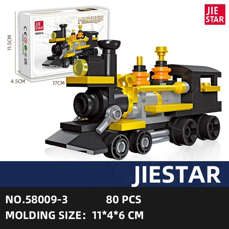 JIESTAR 2023 Steam Train Railway Toy - 466 Pcs Building Blocks