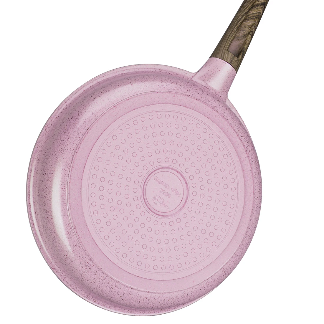 Modern 14-Piece Kitchenware Set with Beveled Pink Brown Red Dot - Main Image