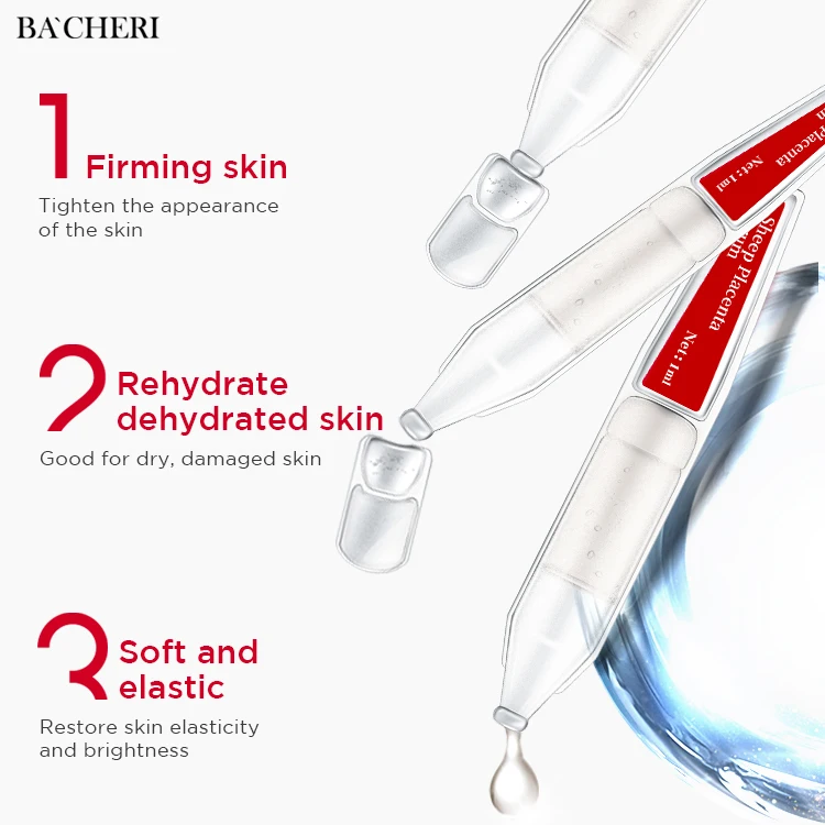 OEM/ODM Wholesale Private Label Skin Care Anti Aging Anti Wrinkle Whitening Moisturizing Liquid Sheep Placenta Ampoule Face