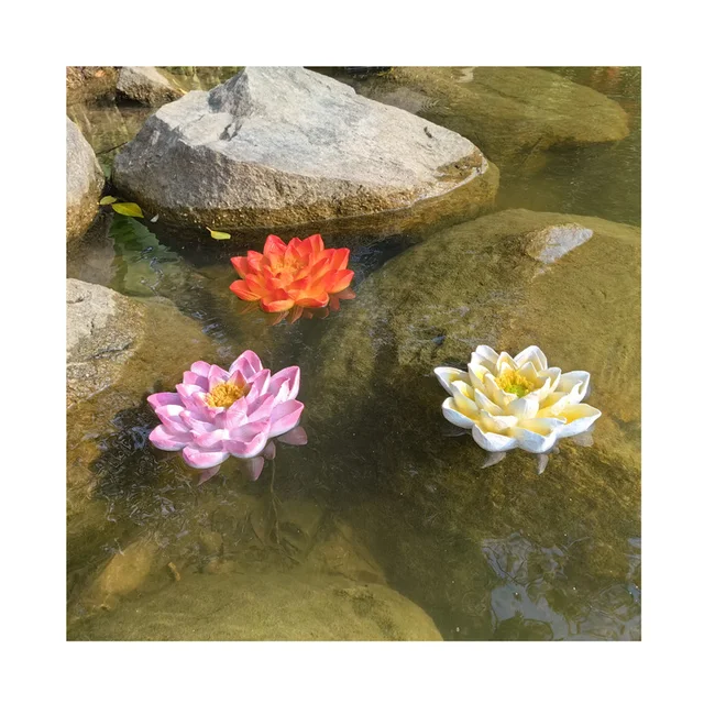 Ornament Craft Cute Flower Fairy Statue Artificial Style Garden Statue Resin Sculpture for Floating Pond Decoration