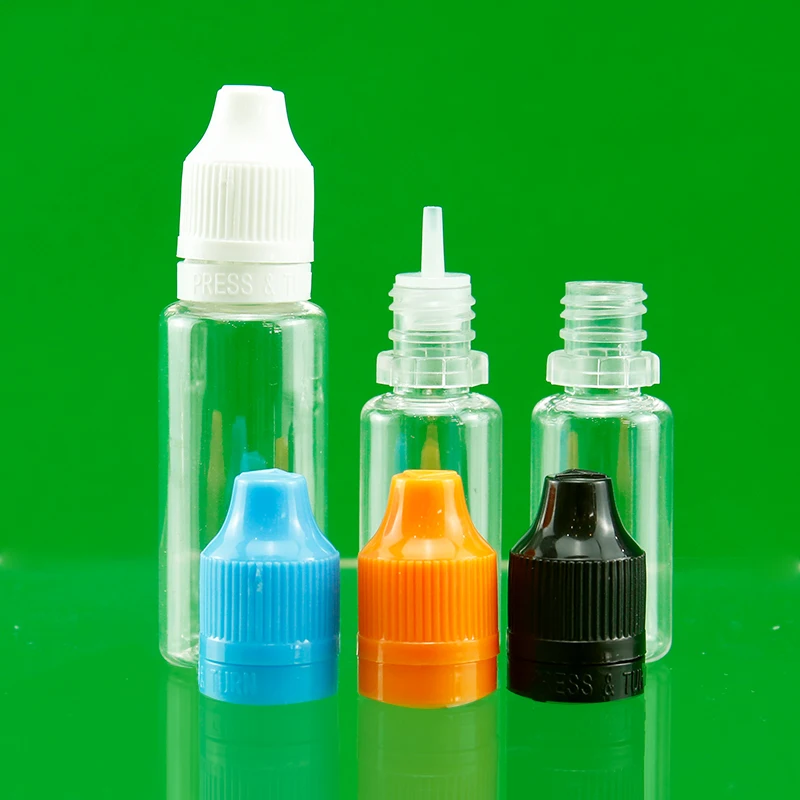 Dropper Bottle PET Plastic Empty 10ml 30ml 60ml 100ml 120ml Liquid Oil Black with Black Tip Food Screen Printing Free Samples