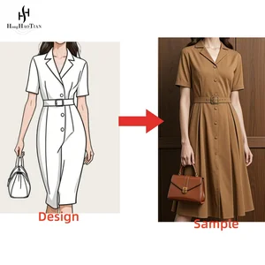 ODM Custom Vintage-inspired Fashion Manufacturer High Quality Vintage Dress Clothing Dresses Women Lady Elegant Casual for Women