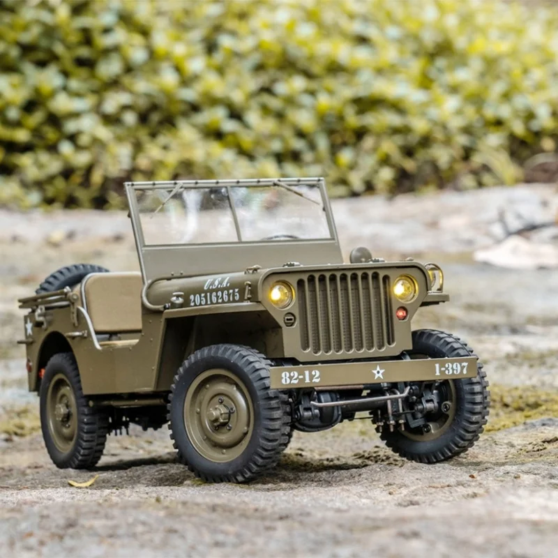 Rochobby FMS 1941 Willys MB Scaler 1:12 Jeeps RTR 2.4G Radio 4X4